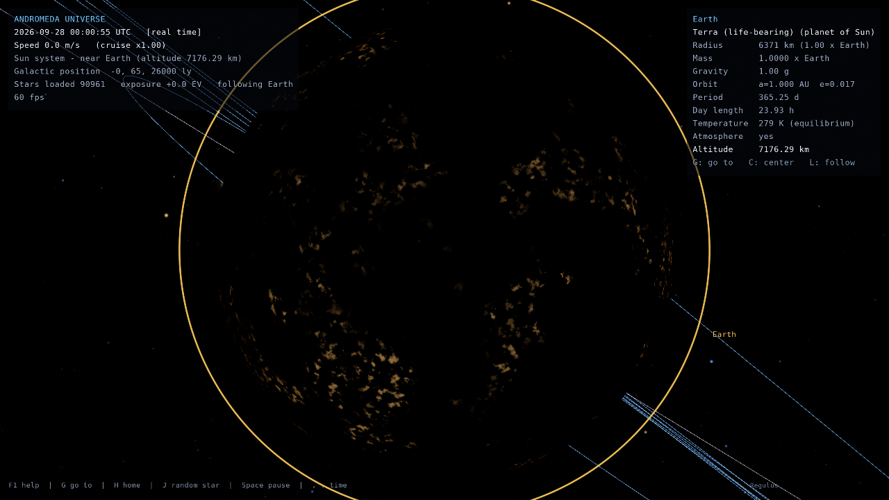 City lights on Earth's night side